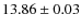 $13.86\pm0.03$
