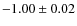 $-1.00\pm0.02$