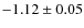 $-1.12\pm0.05$