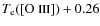 $T_{\rm e} {\rm ([\mbox{O {\sc iii}}])} + 0.26$