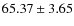 $ 65.37\pm3.65$