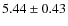 $ 5.44\pm0.43$