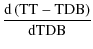 $\displaystyle \frac{\rm d\left(TT-TDB \right)}{\rm dTDB}$