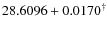 $28.6096+0.0170^{\dag }$