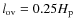 $l_{\rm ov}=0.25 H_{\rm p}$