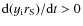 ${\rm d}(y_{\rm i}r_{\rm S})/{\rm d}t>0$
