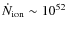 $\dot{N}_{\rm ion}\sim 10^{52}$