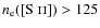 $n_{\rm e}([{\rm S}~\mathsc{ii}])> 125$