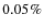 $0.05\%$