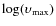 $\log (\upsilon_{\rm max})$