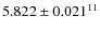 $5.822\pm0.021^{11}$