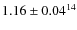 $1.16\pm0.04^{14}$