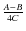 $\frac{A-B}{4C}$