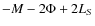 $-M-2\Phi+2L_{S}$