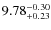 $\rm 9.78_{+0.23}^{-0.30}$