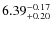 $\rm 6.39_{+0.20}^{-0.17}$