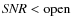 ${\it SNR} < {\rm open}$