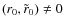 $(r_{0},\tilde{r}_{0}) \neq 0$