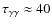 $\tau_{\gamma\gamma}\approx 40$