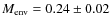 $M_{\rm env} = 0.24 \pm 0.02$
