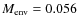 $M_{\rm env} = 0.056$
