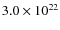 $3.0 \times 10^{22}$