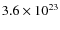 $3.6 \times 10^{23}$