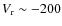 $V_{\rm r} \sim -200$