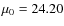 $\mu_0 = 24.20 $