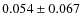 $0.054 \pm 0.067$