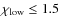 $\chi_{\rm low}\le 1.5$