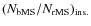 $({N_{\rm bMS}}/{N_{\rm rMS}})_{\rm ins.}$
