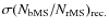 $\sigma(N_{\rm bMS}/N_{\rm rMS})_{\rm rec.}$