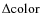 $\Delta {\rm color}$