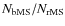 $N_{{\rm bMS}}/N_{{\rm rMS}}$