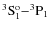 ${\rm ^3S^o_1{-}^3P_1}$