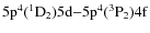 ${\rm 5p^4(^1D_2)5d{-}5p^4(^3P_2)4f}$