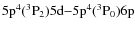 ${\rm 5p^4(^3P_2)5d{-}5p^4(^3P_0)6p}$