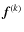 ${\vec f}^{(k)}$