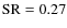 ${\rm SR}=0.27$