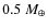 $0.5~M_\oplus$