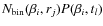 $N_{{\rm bin}}(\beta_i, r_j) P(\beta_i, t_l)$