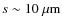 $s \sim 10~\mu\hbox{m}$
