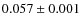 $0.057 \pm 0.001$