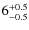 $\rm 6^{+0.5}_{-0.5}$