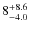 $\rm 8^{+8.6}_{-4.0}$
