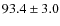 $93.4 \pm 3.0$
