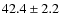 $42.4 \pm 2.2$