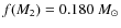 $f(M_2)= 0.180~M_\odot$