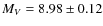 $M_V=8.98\pm0.12$